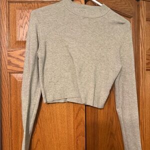 Tan Women's Cropped Sweater Top